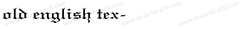 old english tex字体转换